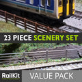 Fencing Value pack 23 pieces.of wood + wire & Post fences & Gates 00 Gauge 1/76