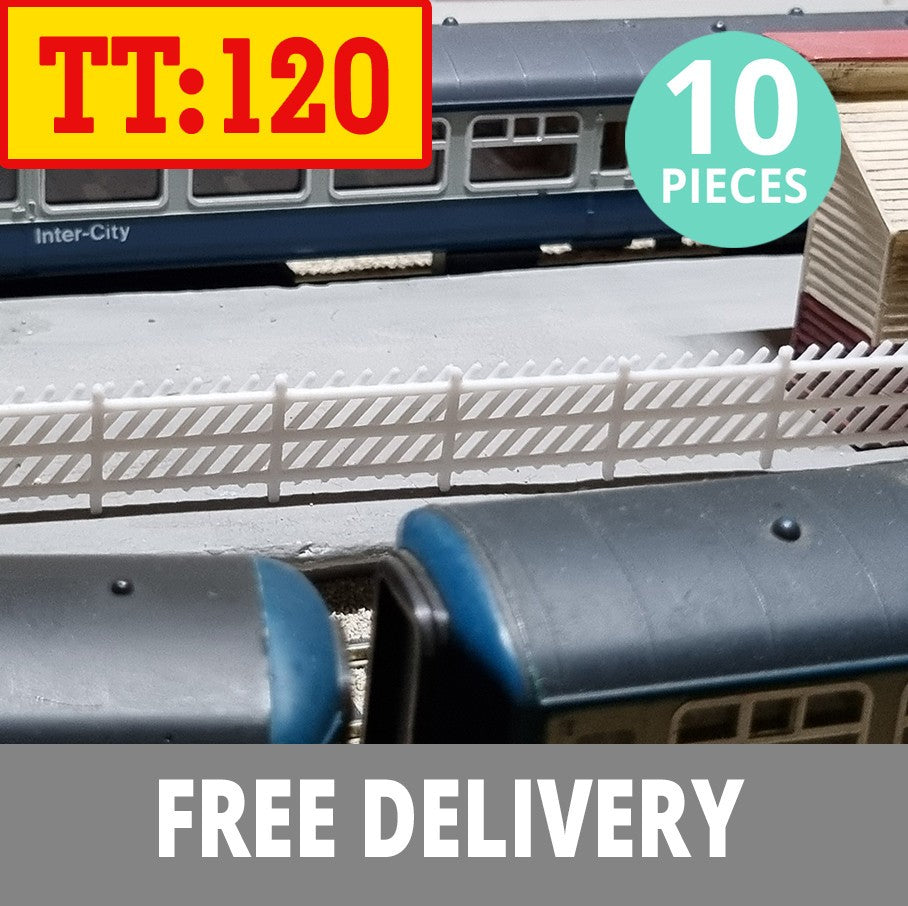 Fencing Station Style model Fence Midland Diagonal Style, 3 colours 1/120