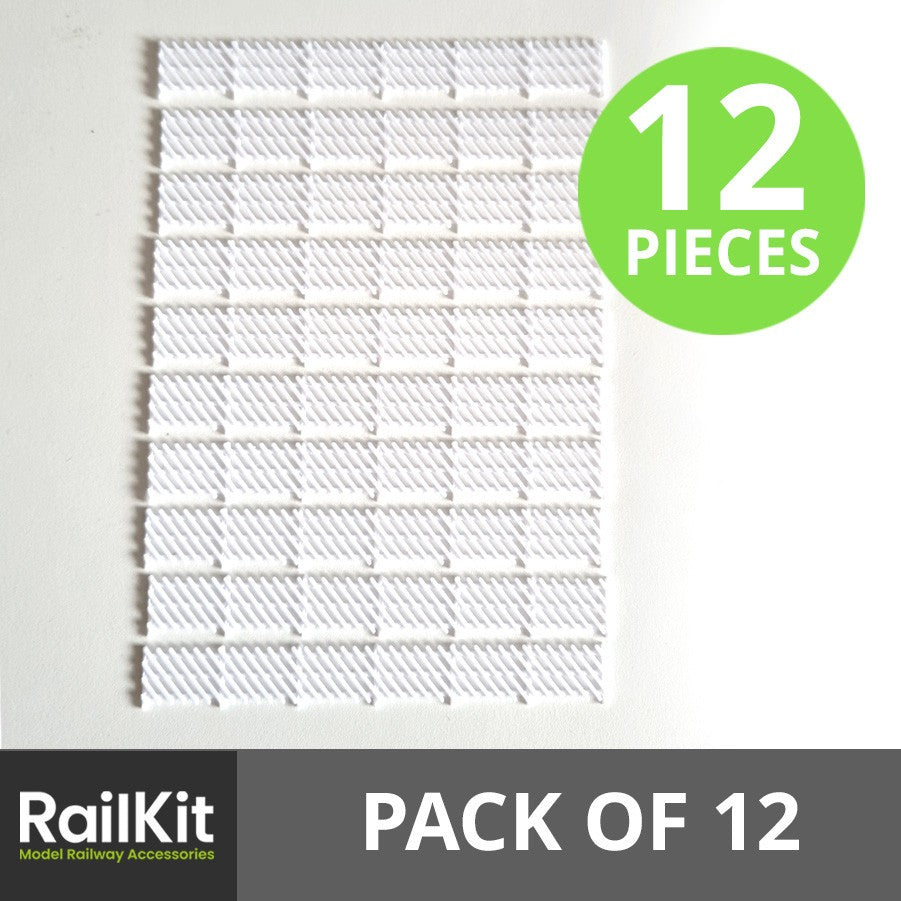 Station Fences Diagonal Style fencing 10 pack, 3 colour N gauge 1/148