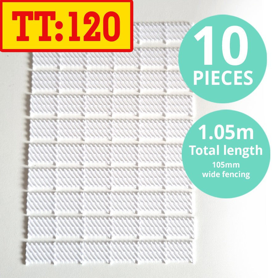 Fencing Station Style model Fence Midland Diagonal Style, 3 colours 1/120