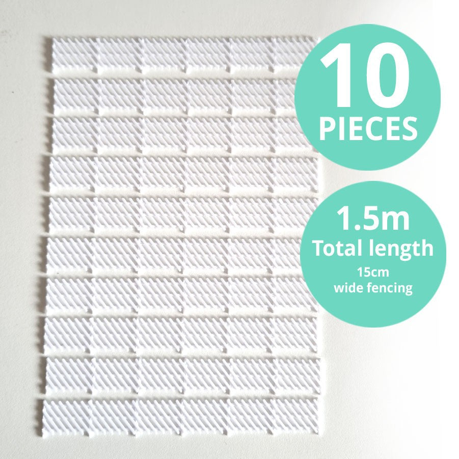 Station Fences Diagonal Style fencing 10 pack, 3 colours  OO gauge 1/76