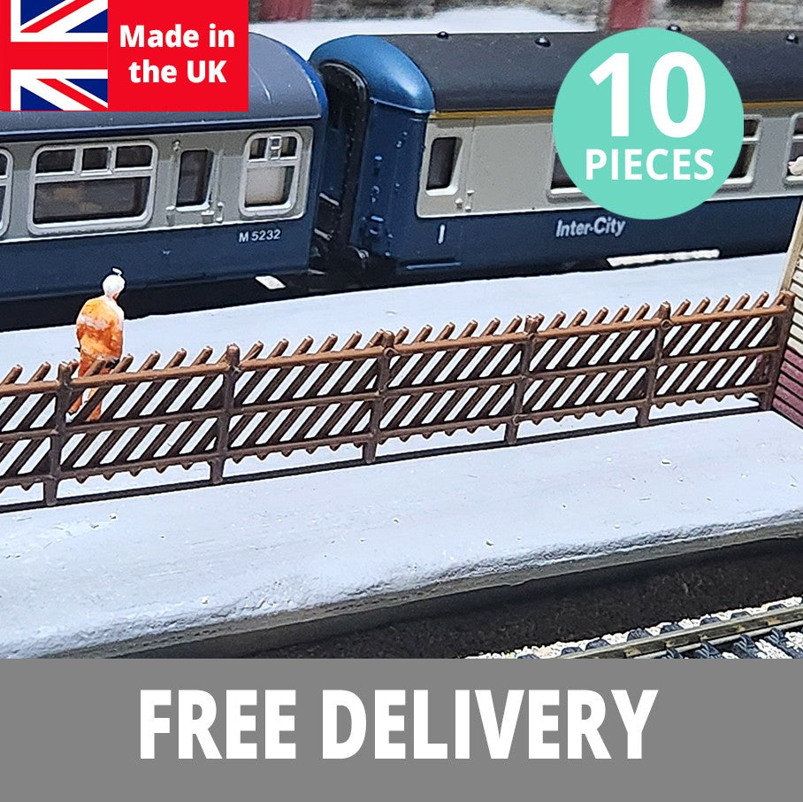 Fencing Station Style model Fence Midland Diagonal Style, 3 colours 1/120