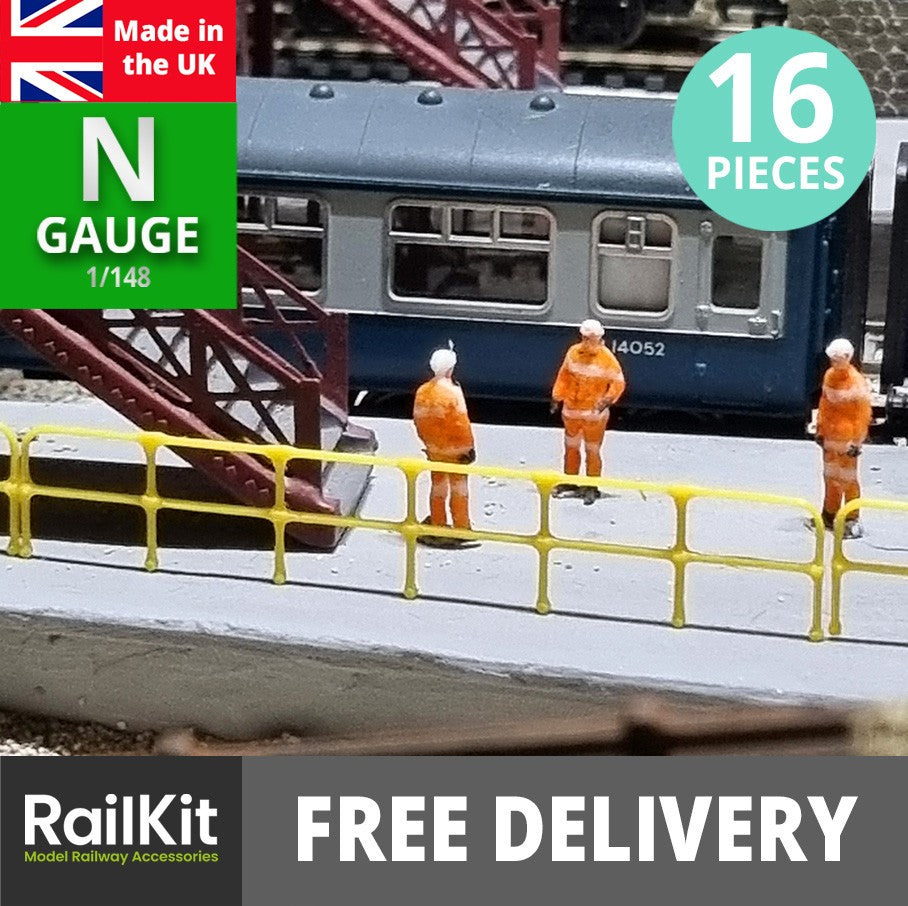 Safety Railings Yellow N gauge 1/148