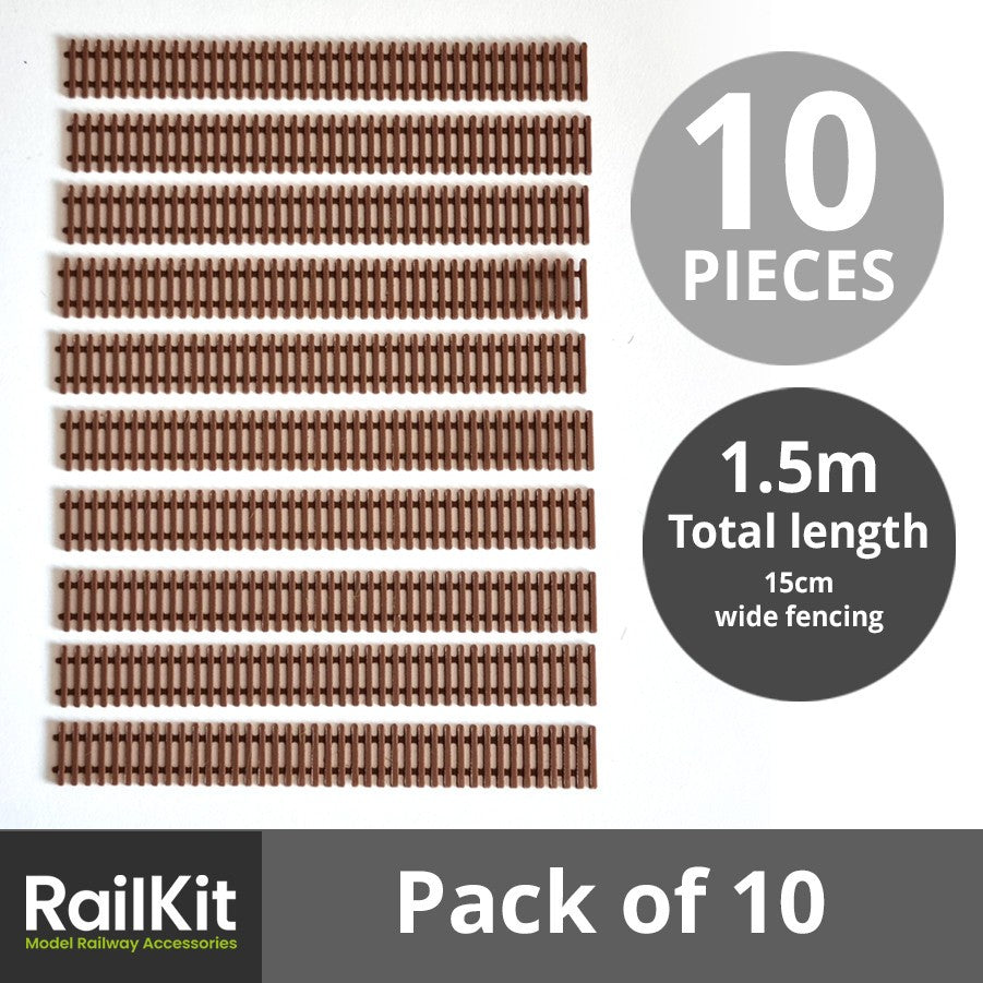 Picket Fences x10 Various colours OO Gauge 1:76