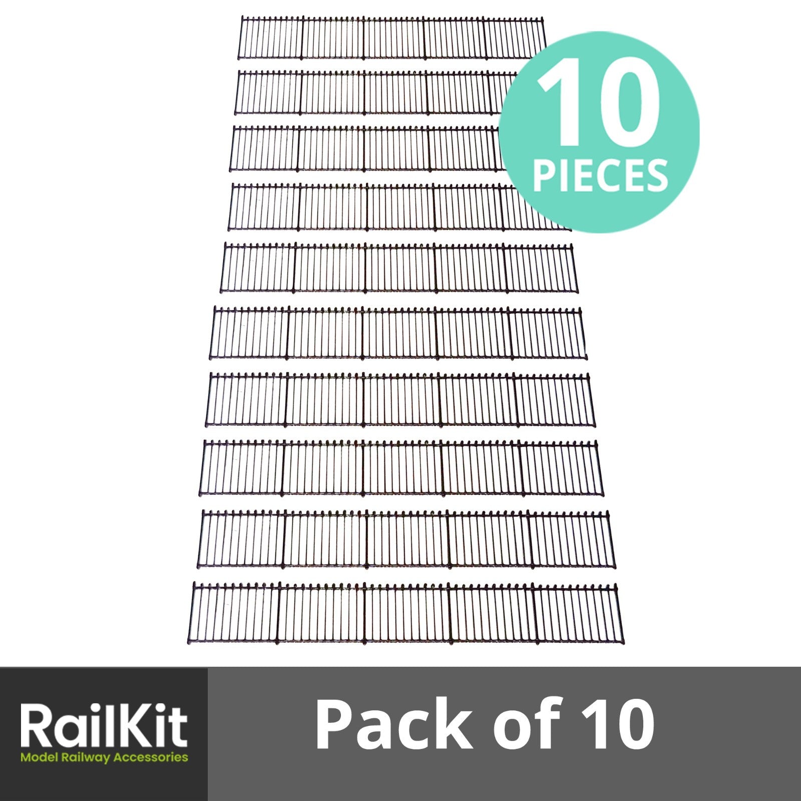 Wrought Iron Fencing x10 OO gauge 1/76