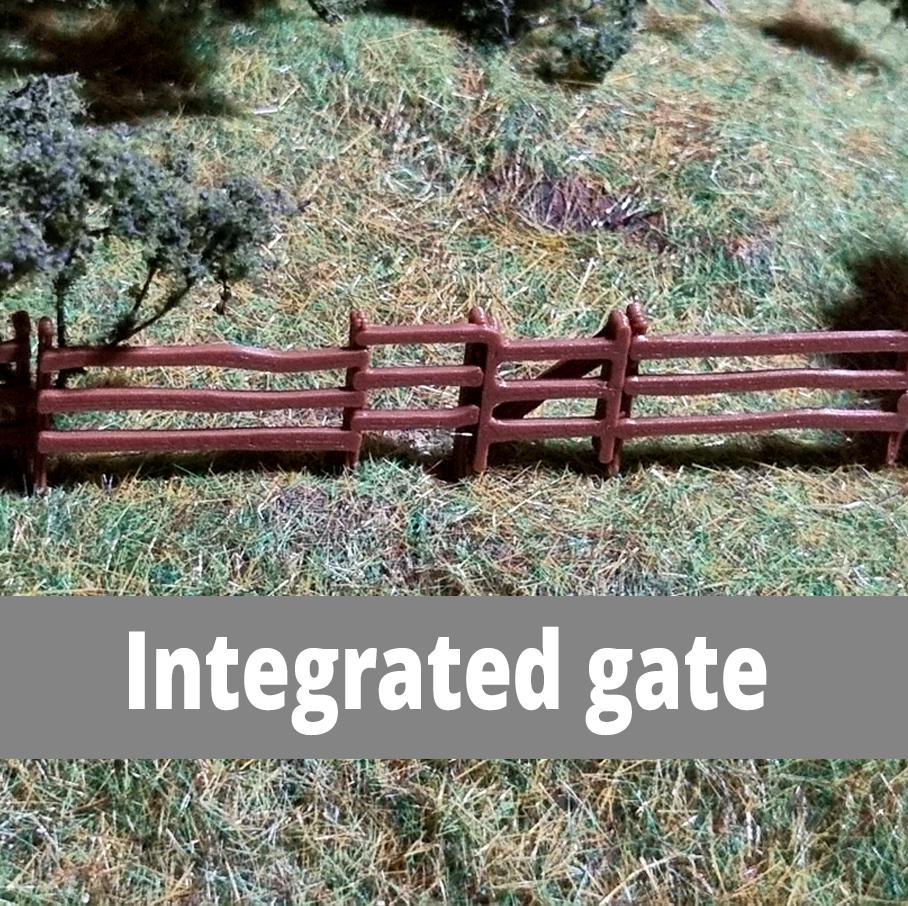 Rural Rickety Wood Fences 2 colours OO Gauge 1/76