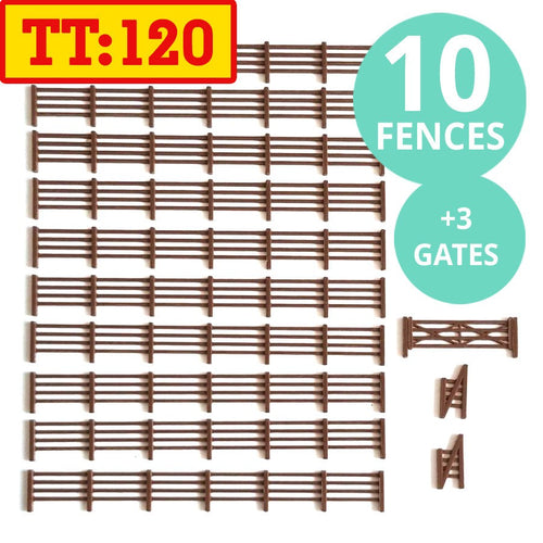 Fencing & Gates Model Railway Fences TT gauge 1/120 train fences 13 pack