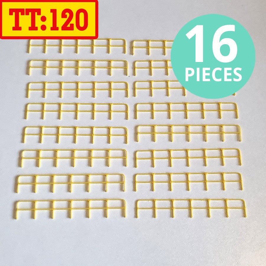 TT:120 Safety Railings Model Railway Fencing Yellow or Steel Silver 1:120 scale