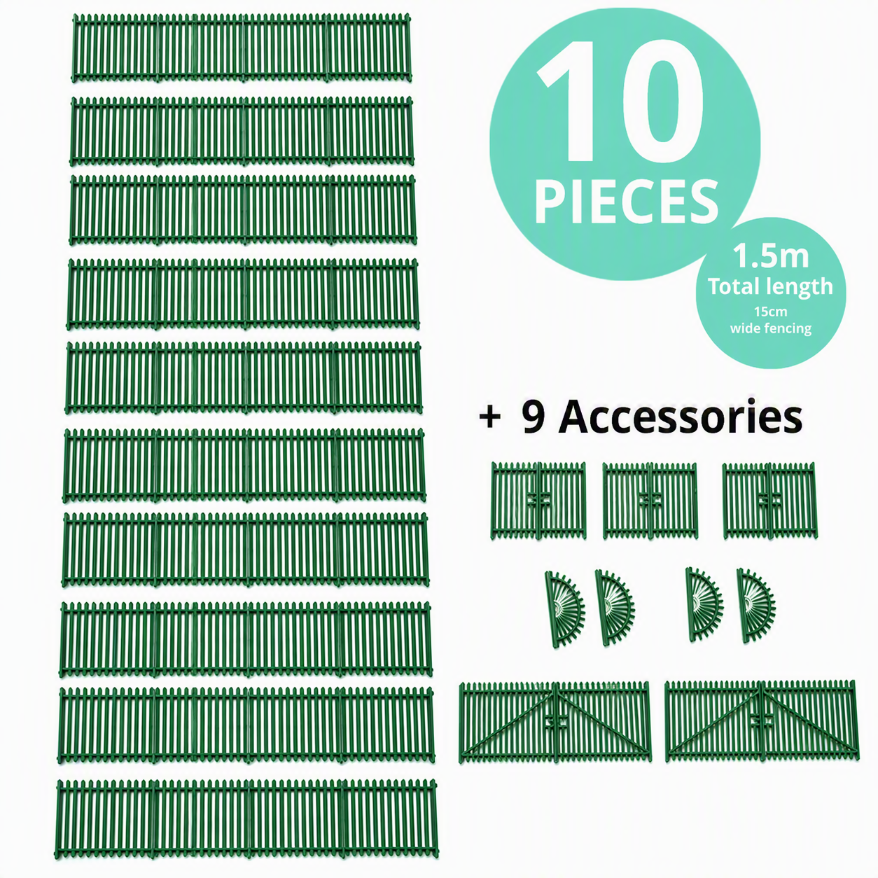 Railkit OO gauge Security Railings Green Contents