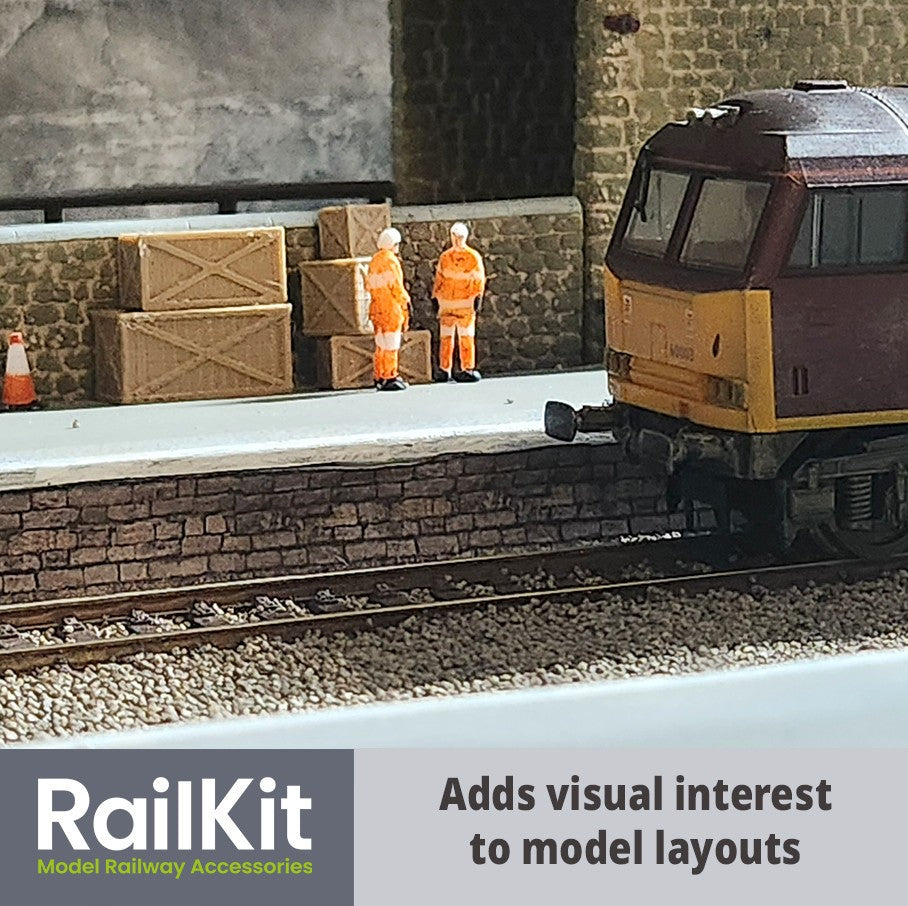 Crates / Boxes. Wood style crates, shipping, cargo, industrial 1/76 OO Gauge