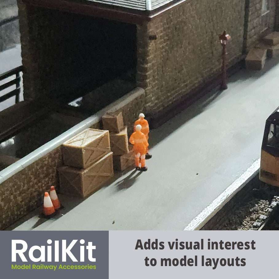 Crates / Boxes. Wood style crates, shipping, cargo, industrial 1/76 OO Gauge