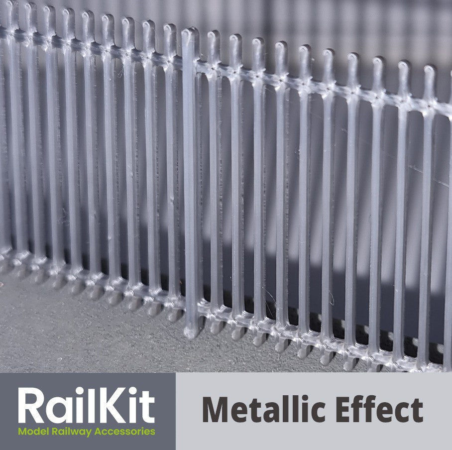 Security fence steel style x10 Model Railway Railings TT:120