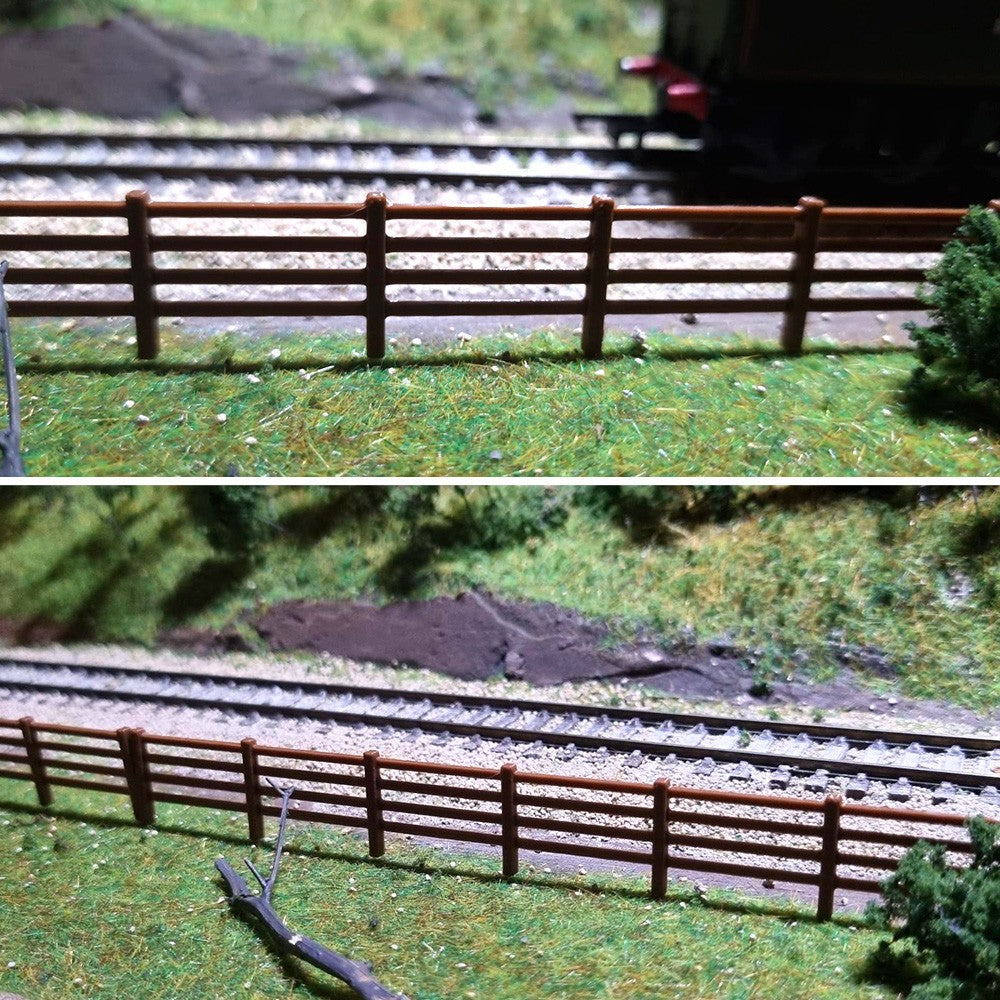 TT:120 Fencing, Railings, 13 pack model railway wood fences MULTI colours 1/120