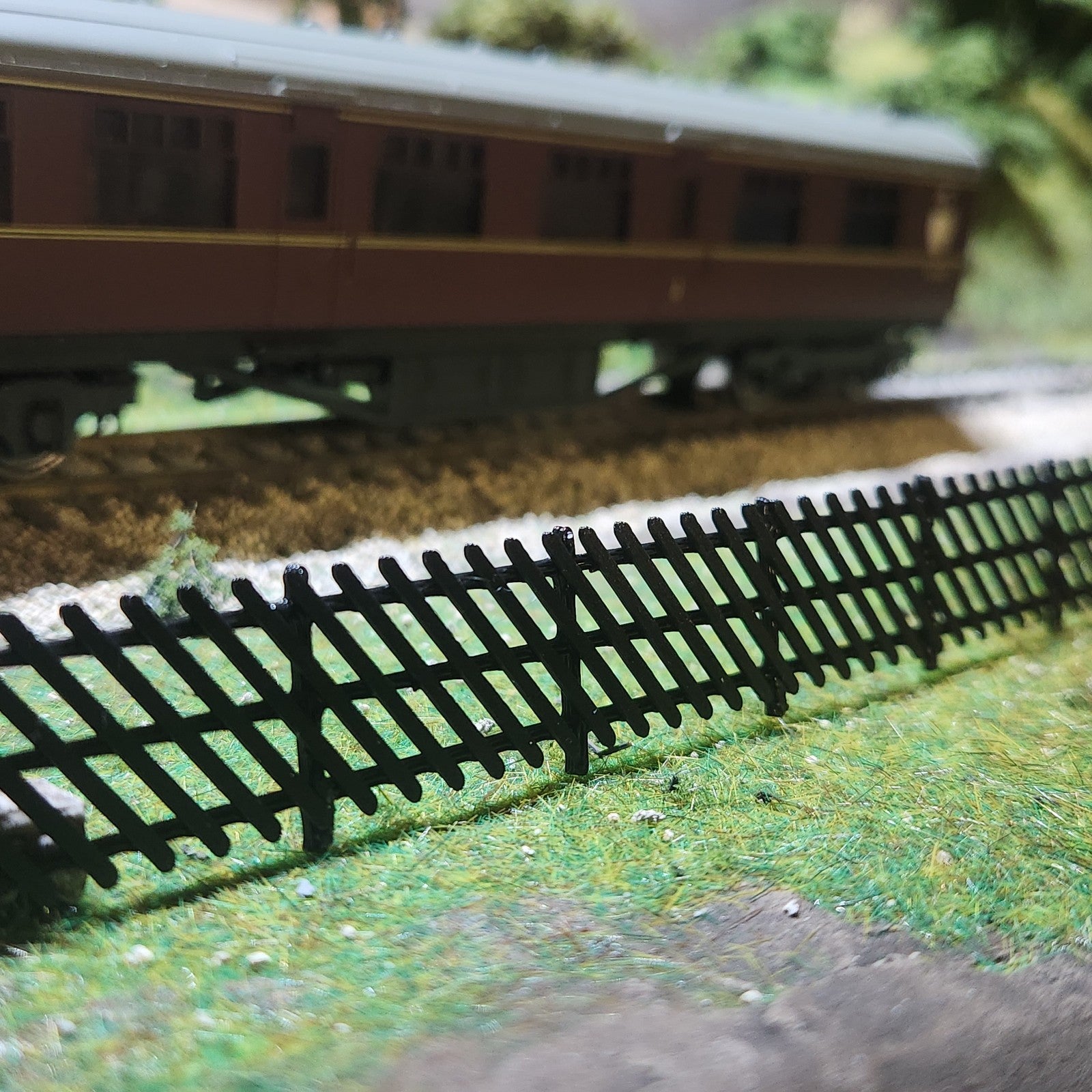 Fencing Station Style model Fence Midland Diagonal Style, 3 colours 1/120