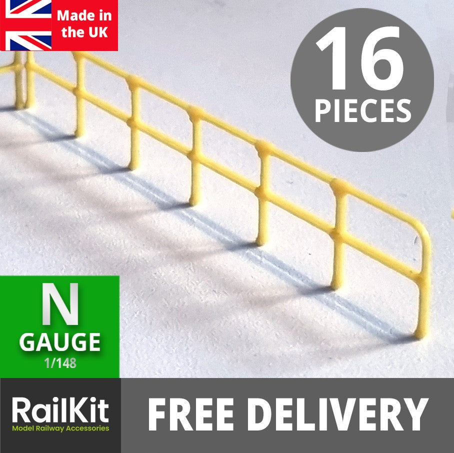 Safety Railings Yellow N gauge 1/148