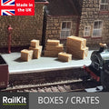 Crates / Boxes. Wood style crates, shipping, cargo, industrial 1/76 OO Gauge