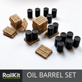 Black Oil Drum Barrels and Pallets Bundle N Gauge 1/148