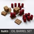 Red Oil Drum Barrels and Pallets Bundle N Gauge 1/148 (Copy)
