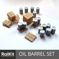 Oil Drum Barrels and Pallets Bundle OO Gauge 1/76