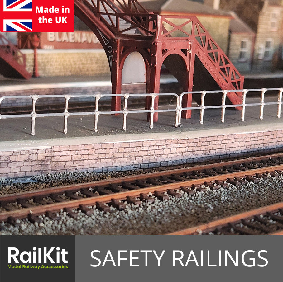 TT:120 Safety Railings Model Railway Fencing Steel Silver 1:120 scale
