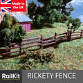Rural Rickety Wood Fences 2 colours OO Gauge 1/76