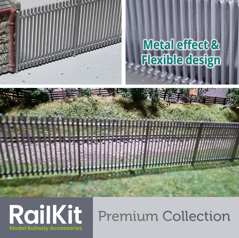 OO Gauge Security Railings Steel Silver
