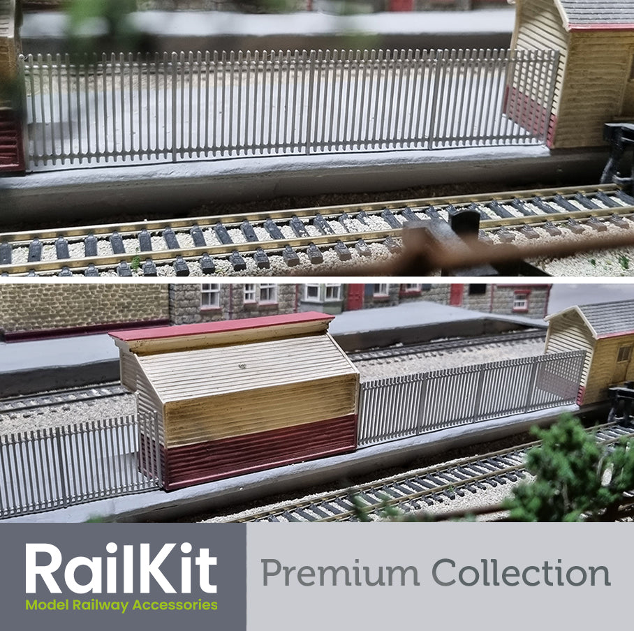 OO Gauge Security Railings Steel Silver