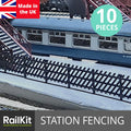 Station Fences Diagonal Style fencing 10 pack, 3 colours  OO gauge 1/76
