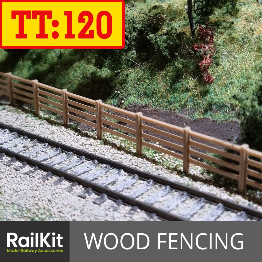 TT:120 Fencing, Railings, 13 pack model railway wood fences MULTI colours 1/120