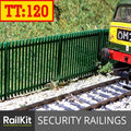 TT:120 Security Railings Fencing for model railways 10 pack Green 1/120