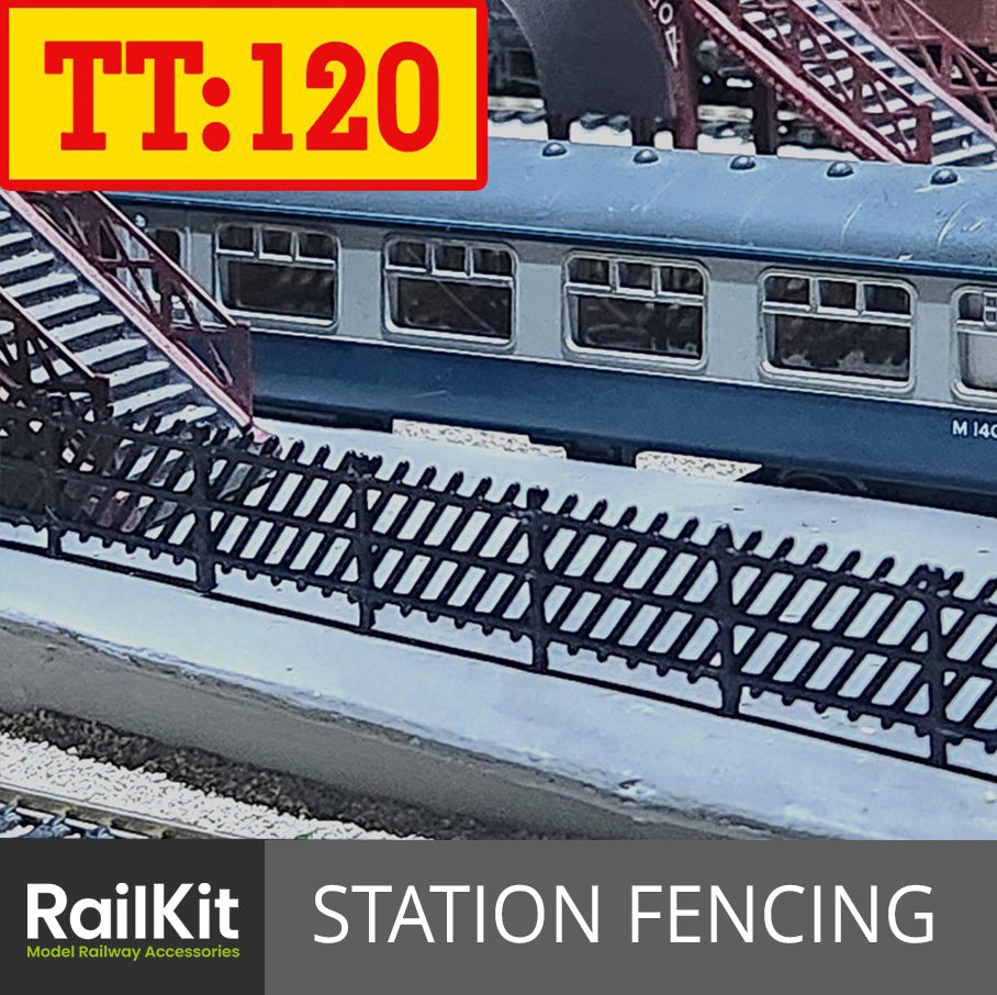 Fencing Station Style model Fence Midland Diagonal Style, 3 colours 1/120