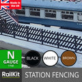 Station Fences Diagonal Style fencing 10 pack, 3 colour N gauge 1/148