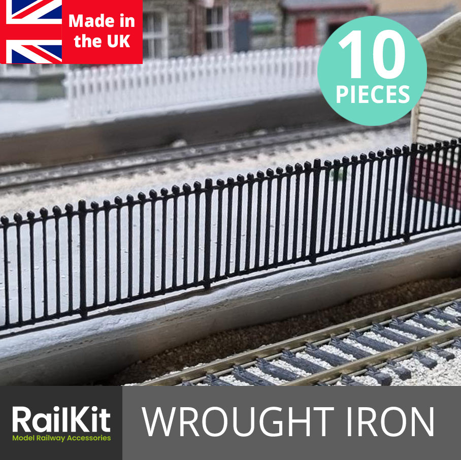 Wrought Iron Fencing x10 OO gauge 1/76