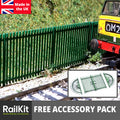 OO Gauge Security Railings Steel Green